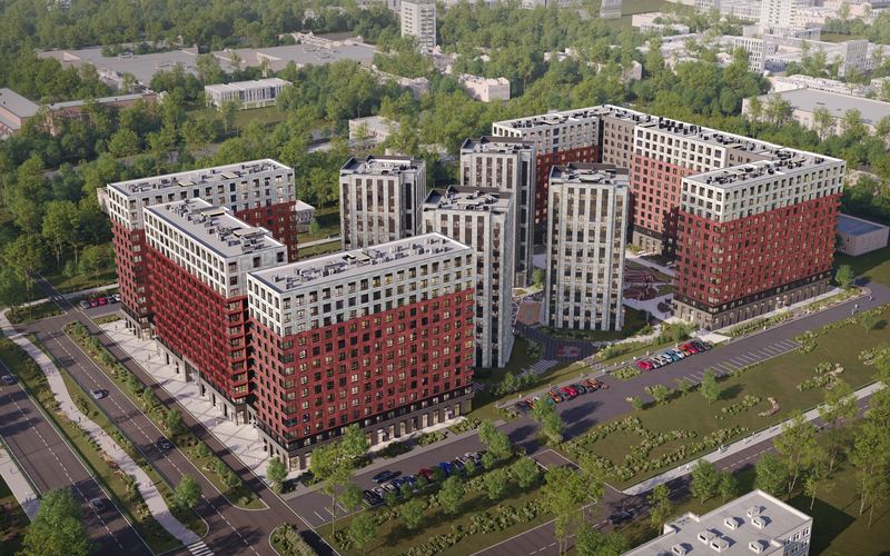Вид жилого комплекса с высоты